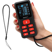 Dalmierz Qoltec laserowy z poziomicą | podświetlany LCD | 50m
