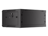 Szafa instalacyjna Lanberg rack wisząca 19" 4U 600x450 drzwi perforowane czarna (flat pack)