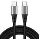 Kabel iBOX IKUTC2B USB-C 60W 2m Black