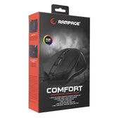 Mysz przewodowa Rampage SMX-G39 Comfort gamingowa, programowalna 12800 DPI RGB, czarna