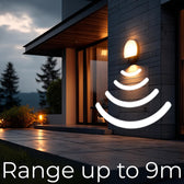 Lampa LED Maclean MCE291 GR z czujnikiem ruchu na podczerwień 1100lm 15W IP54 szara