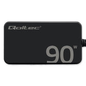 Ładowarka sieciowa Qoltec 90W GaN Super Fast SLIM | PD | 5-20V | 4.5A | USB-C 3.1 | Laptop | MacBook | Smartfon | +kabel