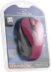 Mysz bezprzewodowa Titanum RAINBOW TM114P optyczna różowa