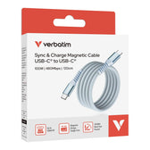 Kabel Verbatim USB-C(M) - USB-C(M) 1,2m, 100W, PD, niebieski