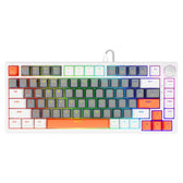 Klawiatura przewodowa SAVIO ASTRAL White OUTEMU White Jade RGB 3 kolory keycapów magnetyczna