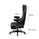 Fotel gamingowy Huzaro Force 4.6 RGB Black Mesh