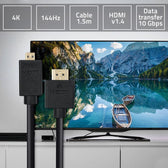 Kabel Qoltec HDMI | Micro HDMI | High speed | 4K | 30Hz | GOLD | 1.5m