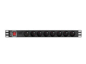 Listwa zasilająca Lanberg do RACK 1U 16A PDU 8x PL 2m czarna
