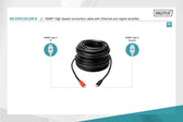 Kabel HDMI DIGITUS Highspeed Eth. 1.4 GOLD Typ A, M/M ze wzmac. 10m Black