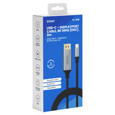 Kabel adapter Savio CL-208 USB-C – DisplayPort 8K 60Hz (DSC) 2m