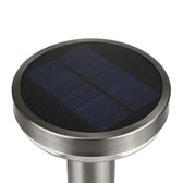 Lampa solarna LED z czujnikiem Maclean MCE465 C/M, chrom mat, IP44, 3 tryby świecenia, bateria Li-ion 18650 3,7V 1200 mAh, wbijana