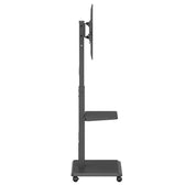 Stand / wózek dla TV Ergo-Office ER-304 B, max. obciążenie 50kg / 5kg półka, max. VESA 600x400, wbud. listwa zasil., czarny