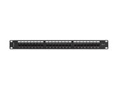 Patch panel Lanberg 24 Port 1U 19" Kat.6 UTP z organizerem kablowym czarny