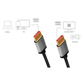 Kabel DisplayPort 1.4 LogiLink CDA0105 M/M 2m