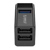 Hub USB Orico MINI-U32-BK-BP mini bez kabla 3 porty USB-A 3.1 i 2.0