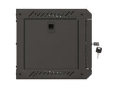 Szafa instacyjna Rack Lanberg Wisząca 10" 4U 300x300 Drzwi Przeszkolone (flat pack) Czarna