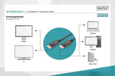 Kabel DisplayPort DIGITUS z zatrzaskami 4K 60Hz UHD Typ DP/DP M/M czarny 2m