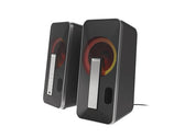 Głośniki Genesis Helium 100BT RGB 2.0 Bluetooth 10W RMS czarno-srebrne