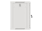 Szafa instalacyjna Rack wisząca 19" 12U 600x450 szara drzwi metalowe Lanberg (flat pack)