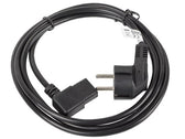 Kabel zasilający Lanberg CEE 7/7 -> IEC 320 C13 kątowy 1,8m VDE czarny