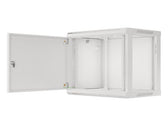 Szafa instalacyjna Rack wisząca 19" 9U 600x450 szara drzwi metalowe Lanberg (flat pack)