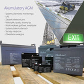 Akumulator AGM Qoltec 6V | 12Ah