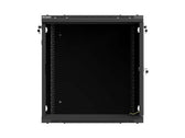 Szafa instalacyjna Rack Lanberg wisząca 19" 12U 600x600 czarna drzwi perforowane (flat pack)