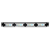 Patch panel 19'' Netrack 24-porty kat. 6 UTP, z półką