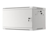 Szafa instalacyjna Rack wisząca 19" 6U 600x450 szara drzwi metalowe Lanberg (flat pack)