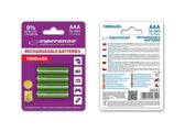 Akumulatorki AAA Esperanza 1000mAh 4szt. zielone