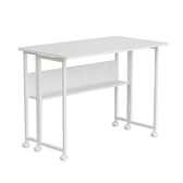 Biurko składane Maclean MC-126 W, białe, mobilne 100x58cm, max. 50kg