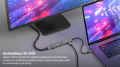 Hub USB-C Unitek H1118A 7w1, HDMI 4K, 3x USB-A, USB-C PD 100W, alu