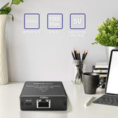 Switch niezarządzalny Qoltec mini rozdzielacz splitter 1x2 port RJ45 | 1000Mbps | USB-C | Aluminium