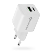 Ładowarka sieciowa everActive GaN SC-330 1x USB, 1x USB-C QC3.0 PD 20W