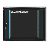 Szafa RACK Qoltec 19" | 9U | 600x600x500 | Czarna | Wisząca