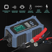 Ładowarka mikroprocesorowa Qoltec z testerem baterii i funkcją naprawy 12V 6A LCD