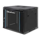 Szafa RACK Qoltec 19" | 9U | 600x600x500 | Czarna | Wisząca