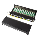 Patch panel stacjonarny LogiLink NP0019B 12x RJ45 kat.6A ekranowany