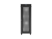 Szafa instalacyjna Rack Lanberg stojąca 19" 47U 800x800 czarna drzwi perforomowane LCD (flat pack)