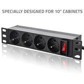 Listwa zasilająca Qoltec PDU do RACK 10" | 1U | 16A | 4xFRENCH | 1.8m