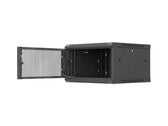 Szafa instalacyjna Rack Lanberg wisząca 19" 6U 600x600 czarna drzwi perforowane (flat pack)