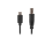 Kabel USB 2.0 Lanberg USB-C(M)->USB-B(M) 3m czarny ferryt