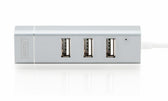Hub/Koncentrator 3-portowy DIGITUS USB 2.0 HighSpeed Typ C z Fast Ethernet LAN adapter