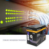 Kabel sieciowy Qoltec skrętka UTP | CAT6 | 305m | PCV szary