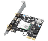 Karta sieciowa Gigabyte GC-WBAX200, WiFi 802.11ax, Bluetooth 5.1, PCIe, Dual Band, 2400Mbps