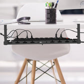 Organizer podbiurkowy na kable Maclean MC-103 W, max. obciążenie 5kg, max. 728mm, czarny