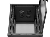 Szafa inastalacyjna rack Lanberg 19" 15U 600x600 czarna drzwi perforowane (flat pack)