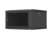 Szafa instalacyjna Rack Lanberg wisząca 19" 6U 600x600 czarna drzwi perforowane (flat pack)