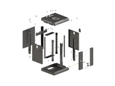 Szafa instalacyjna Rack Lanberg Wisząca 10" 9U 300x300 Drzwi Przeszklone (flat pack) Czarna