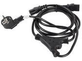 Kabel zasilający Y Lanberg CEE 7/7 -> 2x IEC 320 C13 (2 zasilacze) 1,8m czarny